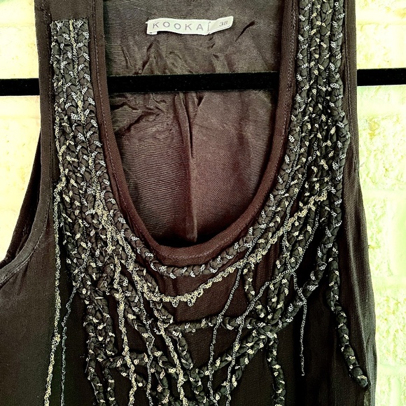 Kookai Black Embroidered Dress - Picture 5 of 7